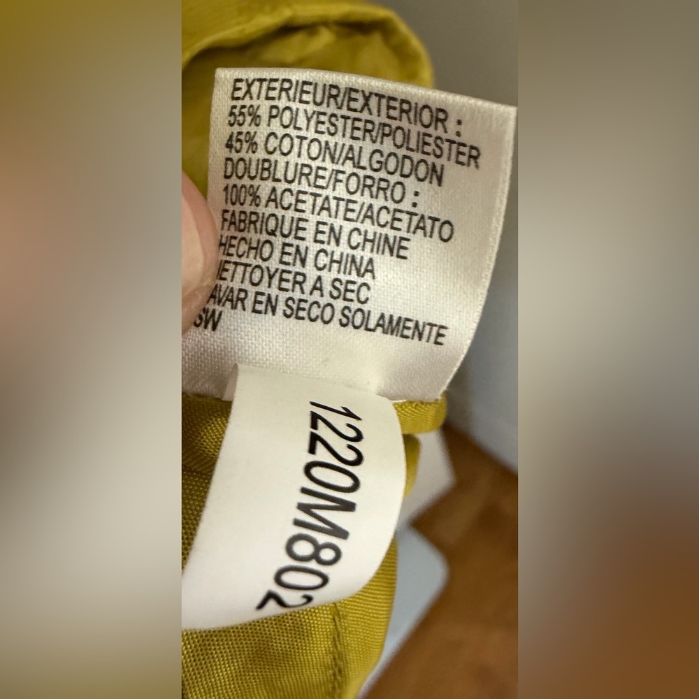 Tahari ASL Mustard Yellow Textured Midi Dress - Picture 7 of 10